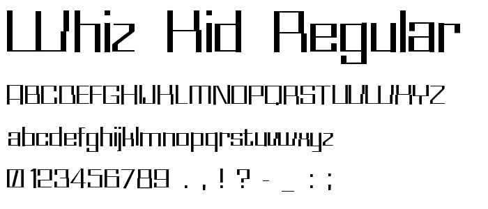 Whiz Kid Regular font